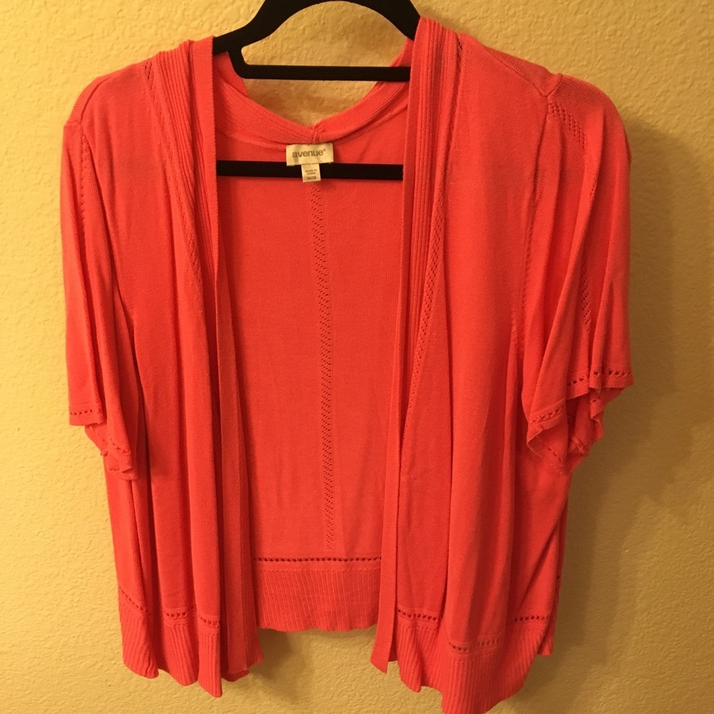 Soft pink shot sleeve cardigan